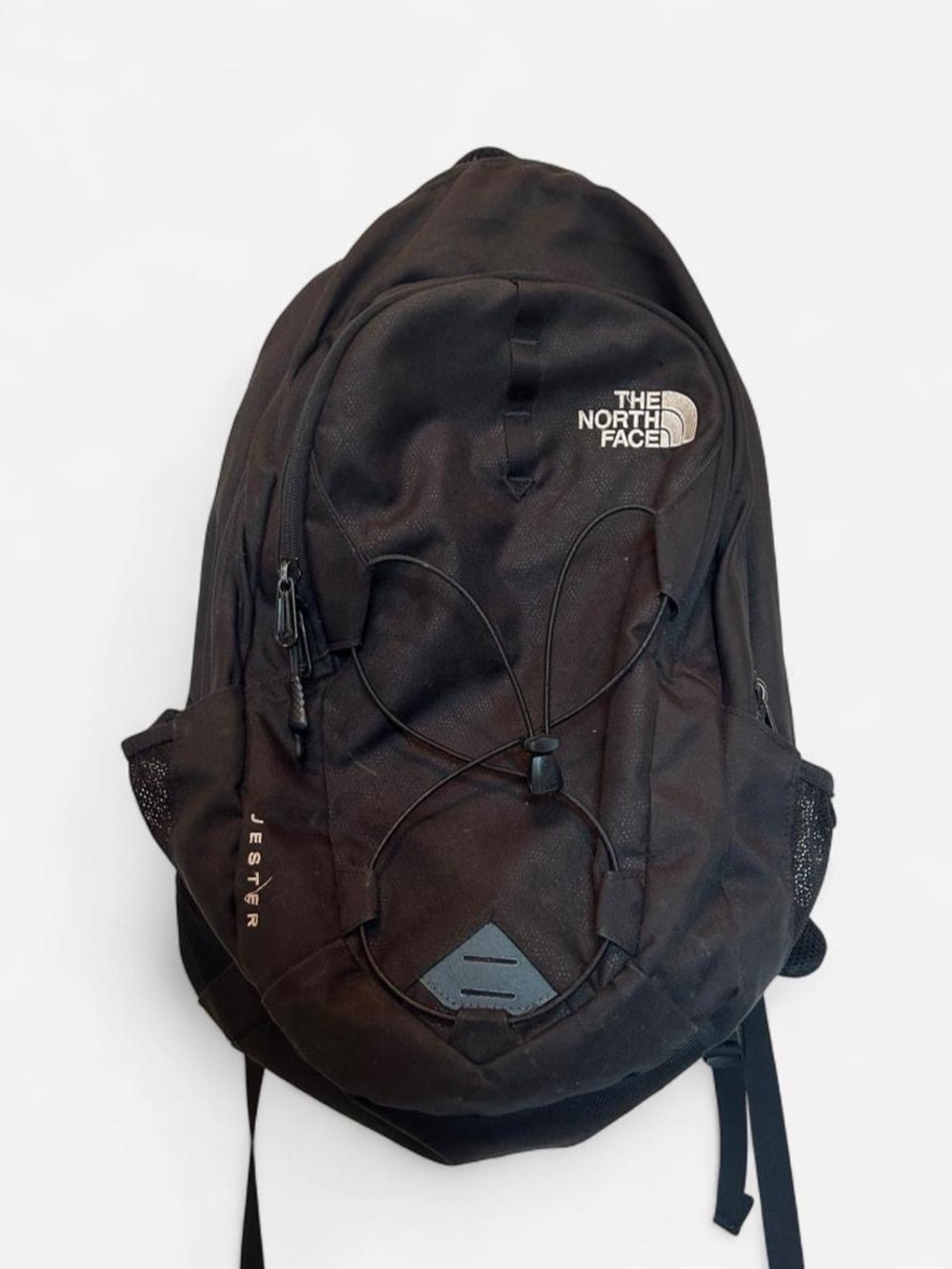 The North Face Black Jester Backpack with Bungee Front